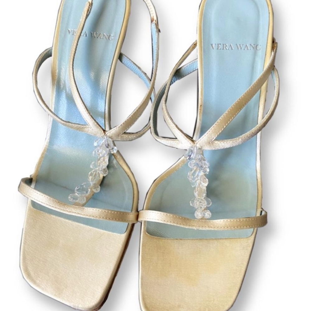 Vera Wang Gold Strappy Women's Sandals